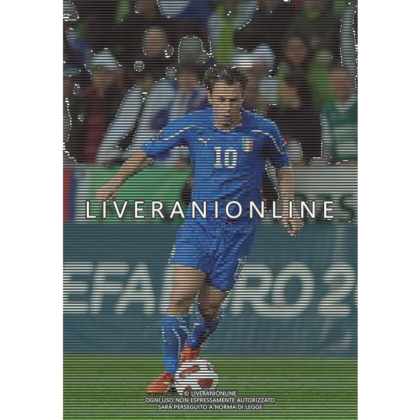 Qualificazioni ai Campionati Europei UEFA EURO 2012 Gruppo C Ljubljana - 25.03.2011 Slovenia-Italia Nella Foto:Antonio Cassano /Ph.Vitez-Ag. Aldo Liverani