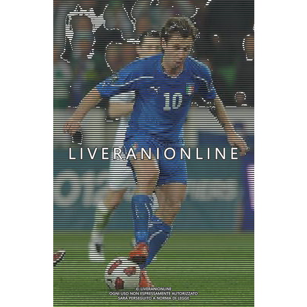 Qualificazioni ai Campionati Europei UEFA EURO 2012 Gruppo C Ljubljana - 25.03.2011 Slovenia-Italia Nella Foto:Antonio Cassano /Ph.Vitez-Ag. Aldo Liverani