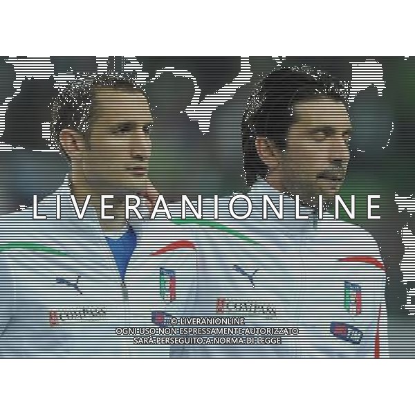 Qualificazioni ai Campionati Europei UEFA EURO 2012 Gruppo C Ljubljana - 25.03.2011 Slovenia-Italia Nella Foto:Giorgio Chiellini-Gianluigi Buffon /Ph.Vitez-Ag. Aldo Liverani