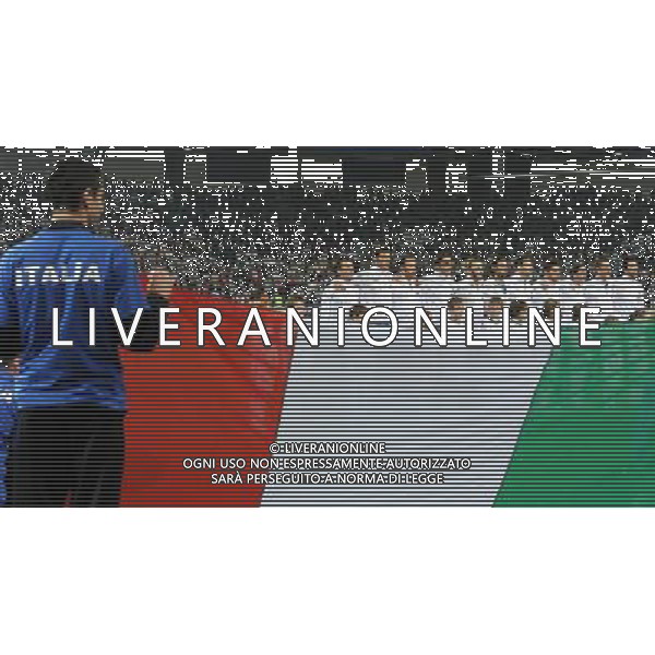 Qualificazioni ai Campionati Europei UEFA EURO 2012 Gruppo C Ljubljana - 25.03.2011 Slovenia-Italia Nella Foto:Italia-Squadra Inno Nazionale /Ph.Vitez-Ag. Aldo Liverani