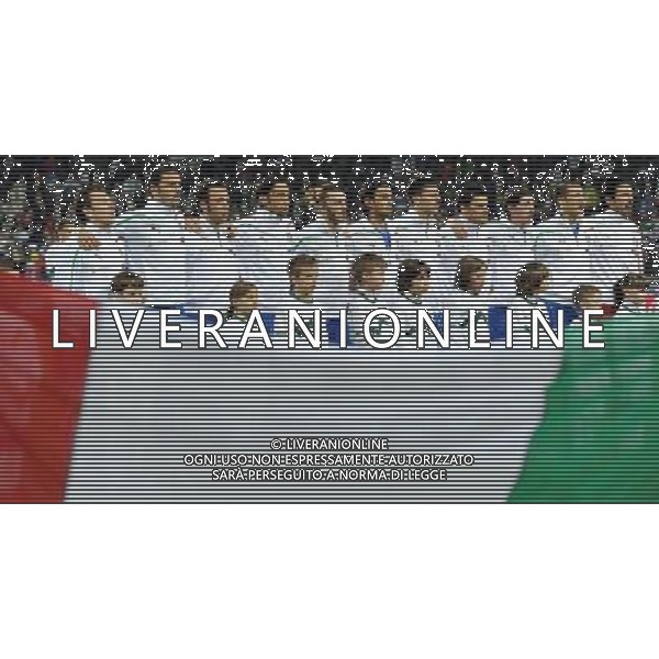 Qualificazioni ai Campionati Europei UEFA EURO 2012 Gruppo C Ljubljana - 25.03.2011 Slovenia-Italia Nella Foto:Italia-Squadra Inno Nazionale /Ph.Vitez-Ag. Aldo Liverani