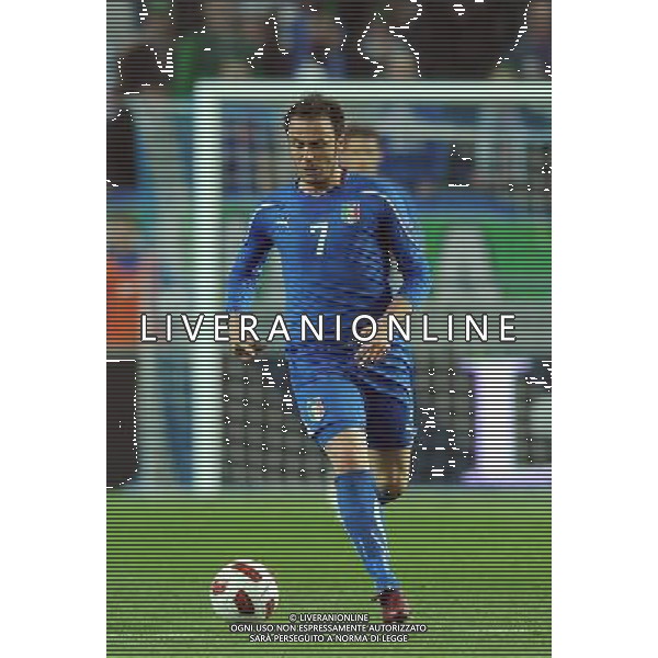 Qualificazioni ai Campionati Europei UEFA EURO 2012 Gruppo C Ljubljana - 25.03.2011 Slovenia-Italia Nella Foto:Giampaolo Pazzini /Ph.Vitez-Ag. Aldo Liverani