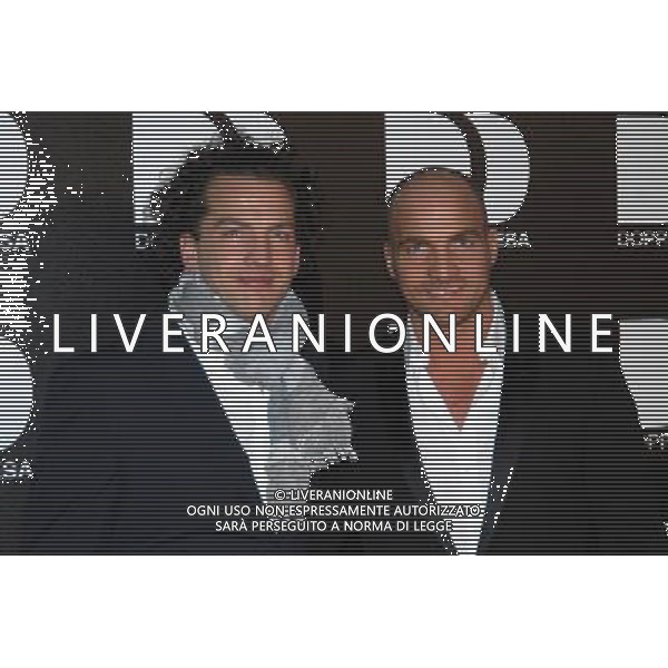MILANO 30/3(2011 SPAZIO ANTOLOGICO VIA MECENATE, 84 SERATA DI BENEFICENZA IN OCCASIONE DELLA PRIMA TELEVISIVA: -DOPPIA DIFESA- CONDOTTA DI MICHELLE HUNZIKER NELLA FOTO DENIS DALLAN CON IL FRATELLO MANUEL FOTO ROMANO/AG ALDO LIVERANI