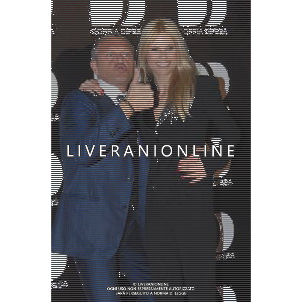 MILANO 30/3(2011 SPAZIO ANTOLOGICO VIA MECENATE, 84 SERATA DI BENEFICENZA IN OCCASIONE DELLA PRIMA TELEVISIVA: -DOPPIA DIFESA- CONDOTTA DI MICHELLE HUNZIKER NELLA FOTO MICHELLE HUNZIKER CON ANDREA BACCAN IN ARTE PUCCI FOTO ROMANO/AG ALDO LIVERANI