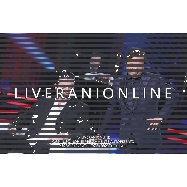 MILANO 31/3/2011 STUDIO MEDIASET COLOGNO MONZESE SPETTACOLO TRASMISSIONE TV \'CHIAMBRETTI NIGHT\' NELLA FOTO PIERO CHIAMBRETTI GIANLUIGI BUFFON ALENA SEREDOVA FOTO FIOCHI/AG ALDO LIVERANI