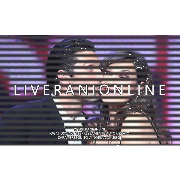 MILANO 31/3/2011 STUDIO MEDIASET COLOGNO MONZESE SPETTACOLO TRASMISSIONE TV \'CHIAMBRETTI NIGHT\' NELLA FOTO GIANLUIGI BUFFON ALENA SEREDOVA FOTO FIOCHI/AG ALDO LIVERANI