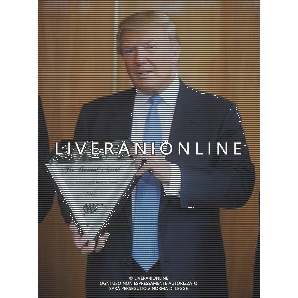Donald J. Trump Presented With AAA\'s Top Hotel Award on March 31, 2011 in New York City. AG. ALDO LIVERANI SAS ITALY ONLY *** Local Caption *** .