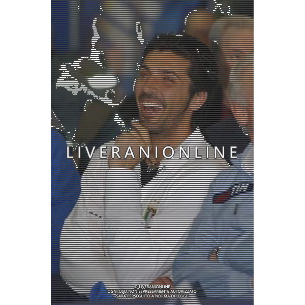 Milano Stadio Meazza di San Siro 29/03/2004 Conferenza stampa Puma-Figc presentazione nuova collezione della nazionale per Europei nella foto Gianluigi Buffon Agenzia aldo liverani