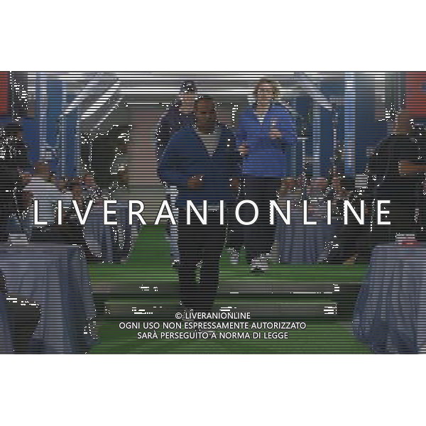 Milano Stadio Meazza di San Siro 29/03/2004 Conferenza stampa Puma-Figc presentazione nuova collezione della nazionale per Europei nella foto i modelli sfilano con le nuove maglie Agenzia aldo liverani