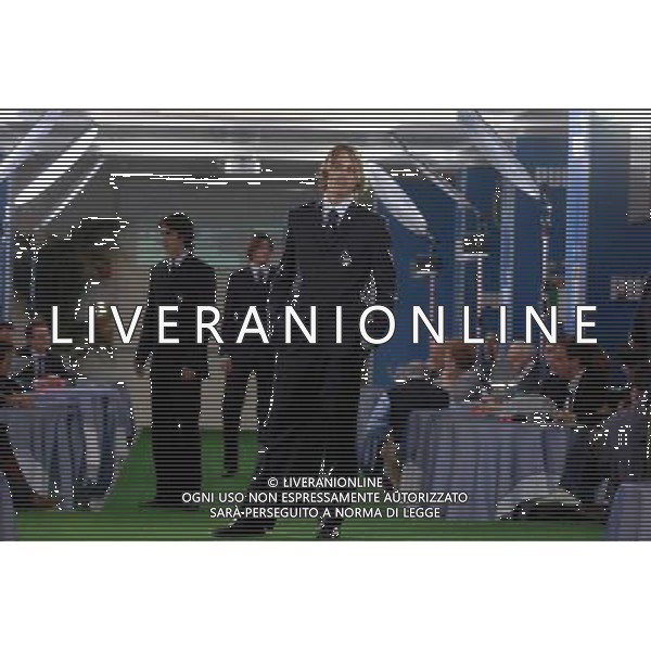 Milano Stadio Meazza di San Siro 29/03/2004 Conferenza stampa Puma-Figc presentazione nuova collezione della nazionale per Europei nella foto i modelli sfilano con le nuove maglie Agenzia aldo liverani