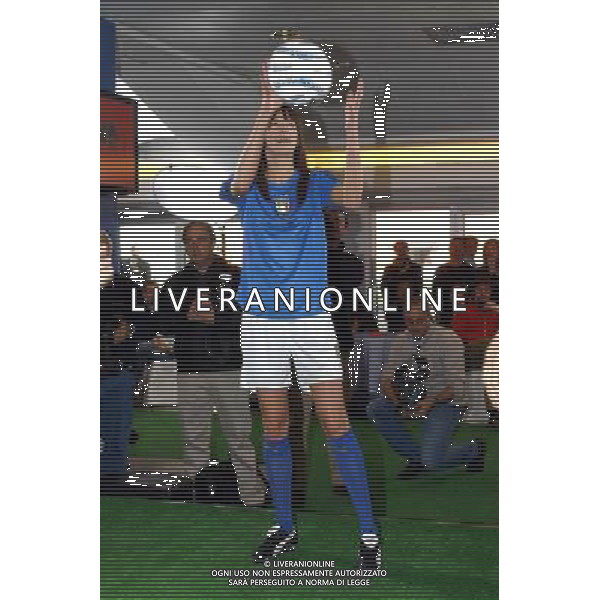 Milano Stadio Meazza di San Siro 29/03/2004 Conferenza stampa Puma-Figc presentazione nuova collezione della nazionale per Europei nella foto i modelli sfilano con le nuove maglie Agenzia aldo liverani