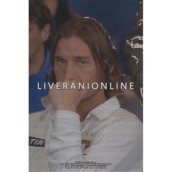 Milano Stadio Meazza di San Siro 29/03/2004 Conferenza stampa Puma-Figc presentazione nuova collezione della nazionale per Europei nella foto francesco totti Agenzia aldo liverani