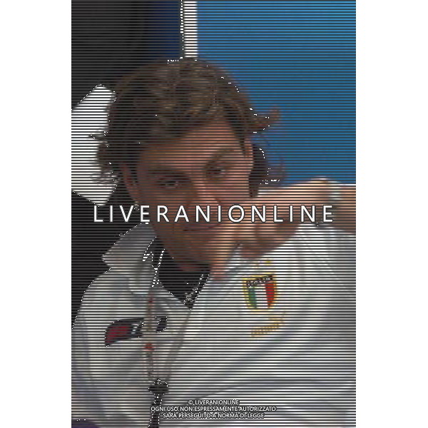 Milano Stadio Meazza di San Siro 29/03/2004 Conferenza stampa Puma-Figc presentazione nuova collezione della nazionale per Europei nella foto Christian Vieri Agenzia aldo liverani