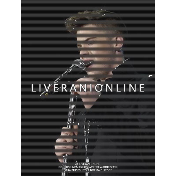 - Picture Shows: Aiden Grimshaw performing live at the matinŽe show as part of the X Factor UK Live Tour 2011 at the SECC, Glasgow Scotland, UK -2nd April 2011. AG. ALDO LIVERANI SAS ITALY ONLY *** Local Caption *** .