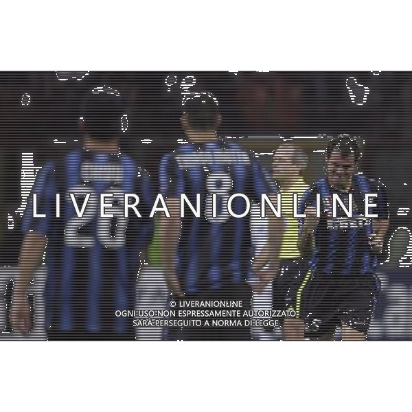 Inter - Schalke 04 andata dei quarti di Champions League 05/04/2011 nella foto esultanza dopo il gol di dejan stankovic ©luzzani/Agenzia Aldo Liverani Sas