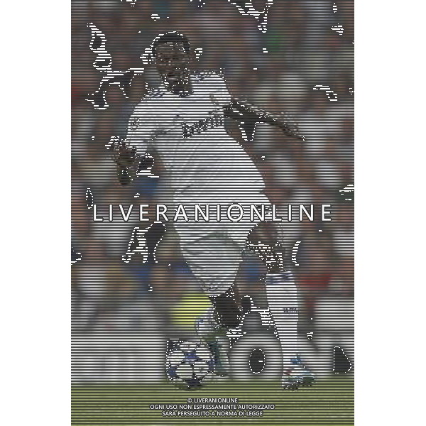 Real Madrid\'s Emanuel Adebayor during Champions League match on April, 5th 2011. Photo: Cesar Cebolla / ALFAQUI /AGENZIA ALDO LIVERANI SAS - ITALY ONLY - EDITORIAL USE ONLY REAL MADRID - TOTTENHAM ANDATA DEI QUARTI DI CHAMPIONS LEAGUE