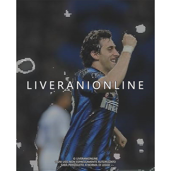 UEFA Champions League 2010/2011 Quarti di Finale Andata Milano - 05.04.2011 Inter-Shalke 04 Nella Foto:milito esulta /Ph.Vitez-Ag. Aldo Liverani