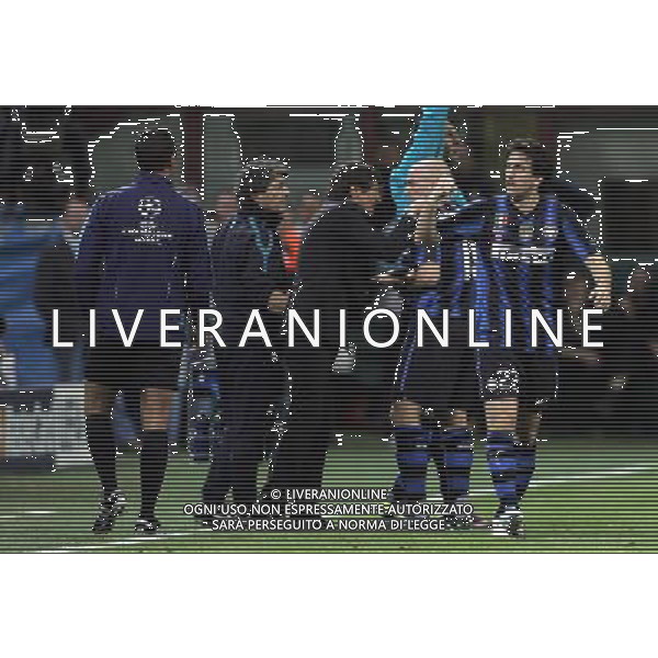 Inter - Schalke 04 andata dei quarti di Champions League 05/04/2011 nella foto esultanza milito ©luzzani/Agenzia Aldo Liverani Sas