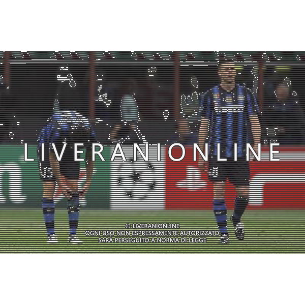 Inter - Schalke 04 andata dei quarti di Champions League 05/04/2011 nella foto delusione dopo autogol di ranocchia ©luzzani/Agenzia Aldo Liverani Sas