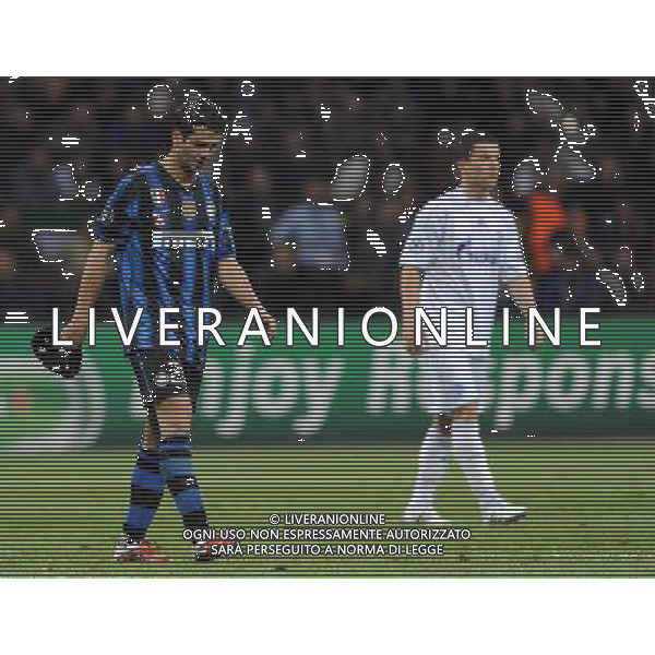 UEFA Champions League 2010/2011 Quarti di Finale Andata Milano - 05.04.2011 Inter-Shalke 04 Nella Foto:chivu espulso /Ph.Vitez-Ag. Aldo Liverani