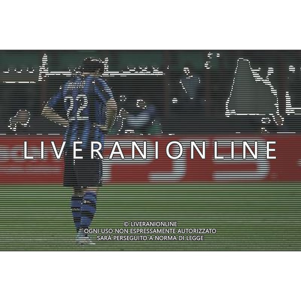 Inter - Schalke 04 andata dei quarti di Champions League 05/04/2011 nella foto delusione milito ©luzzani/Agenzia Aldo Liverani Sas