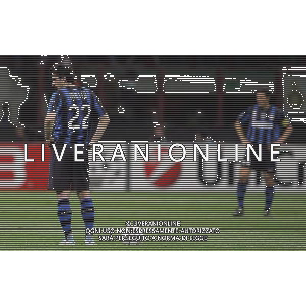 Inter - Schalke 04 andata dei quarti di Champions League 05/04/2011 nella foto delusione milito ©luzzani/Agenzia Aldo Liverani Sas