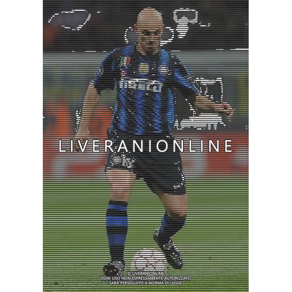 UEFA Champions League 2010/2011 Quarti di Finale Andata Milano - 05.04.2011 Inter-Shalke 04 Nella Foto:Esteban Cambiasso /Ph.Vitez-Ag. Aldo Liverani