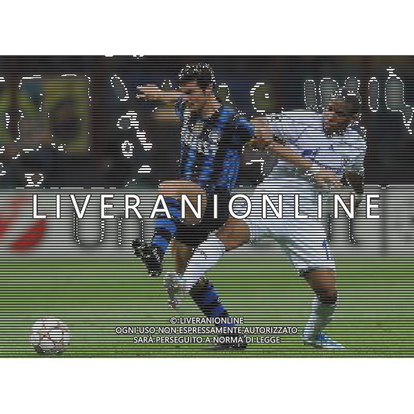 UEFA Champions League 2010/2011 Quarti di Finale Andata Milano - 05.04.2011 Inter-Shalke 04 Nella Foto:Javier Zanetti-Jefferson Farf‡n /Ph.Vitez-Ag. Aldo Liverani