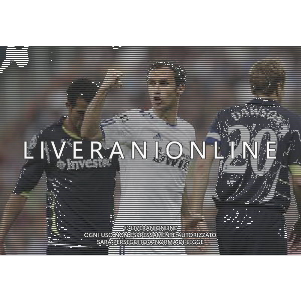 Real Madrid\'s Ricardo Carvalho and Tottenham\'s during Champions League match on April, 5th 2011. Photo: Cesar Cebolla / ALFAQUI MADRID 05/04/2011 4 DI FINALE CHAMPIONS LEAGUE REAL MADRID-TOTTENHAM AG ALDO LIVERANI ONLY ITALY