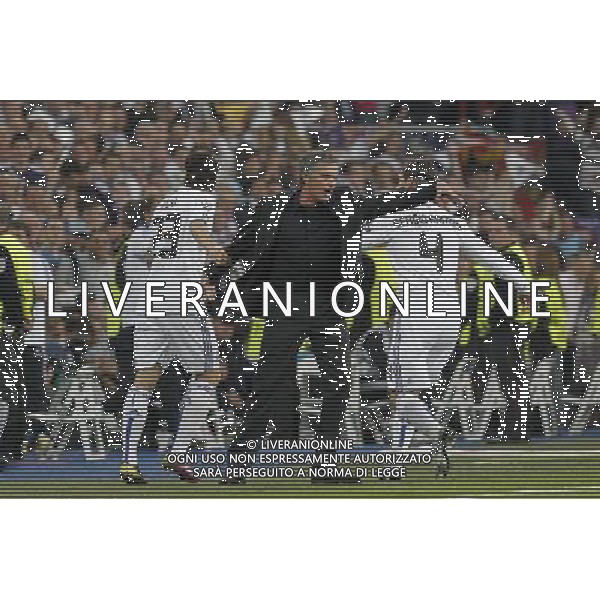 Real Madrid\'s Jose Mourino during Champions League match on April, 5th 2011. Photo: Cesar Cebolla / ALFAQUI MADRID 05/04/2011 4 DI FINALE CHAMPIONS LEAGUE REAL MADRID-TOTTENHAM AG ALDO LIVERANI ONLY ITALY