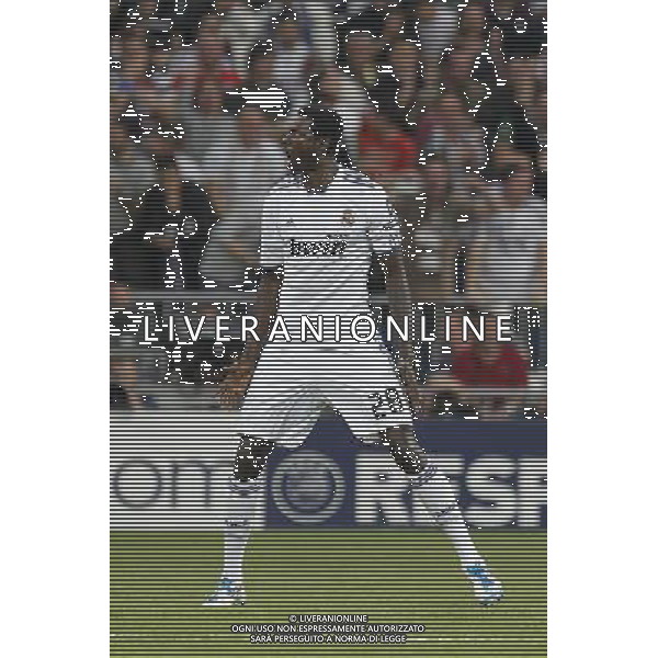 Real Madrid\'s Emanuel Adebayor goal during Champions League match on April, 5th 2011. Photo: Cesar Cebolla / ALFAQUI MADRID 05/04/2011 4 DI FINALE CHAMPIONS LEAGUE REAL MADRID-TOTTENHAM AG ALDO LIVERANI ONLY ITALY