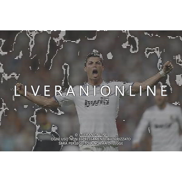 Real Madrid\'s Cristiano Ronaldo goal during Champions League match on April, 5th 2011. Photo: Cesar Cebolla / ALFAQUI MADRID 05/04/2011 4 DI FINALE CHAMPIONS LEAGUE REAL MADRID-TOTTENHAM AG ALDO LIVERANI ONLY ITALY