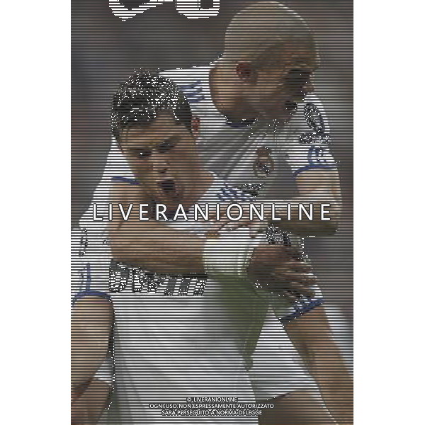 Real Madrid\'s Cristiano Ronaldo goal during Champions League match on April, 5th 2011. Photo: Cesar Cebolla / ALFAQUI MADRID 05/04/2011 4 DI FINALE CHAMPIONS LEAGUE REAL MADRID-TOTTENHAM AG ALDO LIVERANI ONLY ITALY