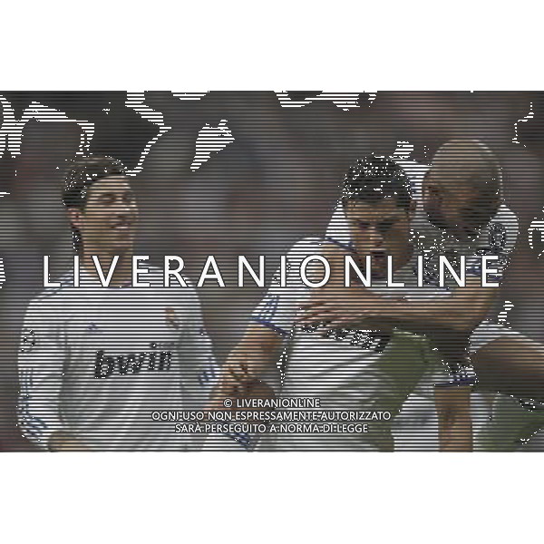 Real Madrid\'s Cristiano Ronaldo goal during Champions League match on April, 5th 2011. Photo: Cesar Cebolla / ALFAQUI MADRID 05/04/2011 4 DI FINALE CHAMPIONS LEAGUE REAL MADRID-TOTTENHAM AG ALDO LIVERANI ONLY ITALY