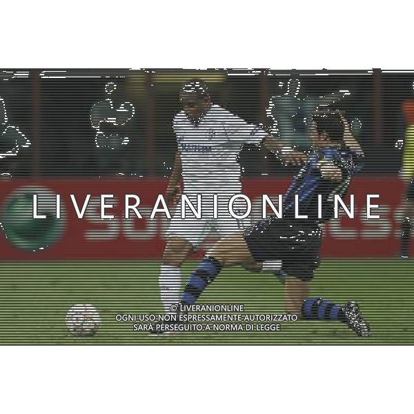 Milano 05-04-2011 Champions League 2010/11 inter-schalke 5:2 nella foto jefferson farfan e javier zanetti ph marco luzzani/ag aldo liverani s.a.s.