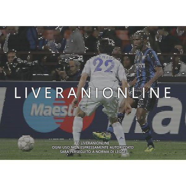 Milano 05-04-2011 Champions League 2010/11 inter-schalke 5:2 nella foto samuel eto\'o e atsuto uchida ph marco luzzani/ag aldo liverani s.a.s.