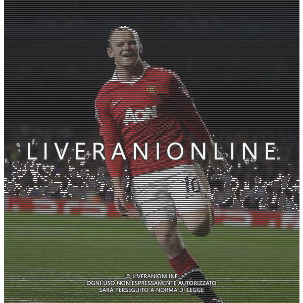 ©Marcello Pozzetti IPS/Marcello Pozzetti IPS/MAXPPP - 06/04/2011 ; LONDON ; UK - Goal: Wayne Rooney of Manchester Utd scores for United and celebrates during the match Chelsea vs Manchester Utd for the QoF of the Champions League at Stamford Bridge in `London on 06/04/2011. Picture By Marcello Pozzetti IPS Photo Agency:21 Delisle Road London SE28 0JD - Personal mobile: 07973 308 835 .. ******************* UK OUT ******************* AG ALDO LIVERANI S A S ONLY ITALY