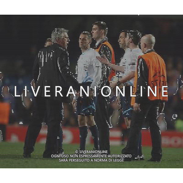 ©Marcello Pozzetti ©IPS/Marcello Pozzetti ©IPS/MAXPPP - 06/04/2011 ; LONDON ; UK - Carlo Ancelotti , Manager of Chelsea unhappy with officials during the match Chelsea vs Manchester Utd for the QoF of the Champions League at Stamford Bridge in `London on 06/04/2011. Picture By Marcello Pozzetti ©IPS Photo Agency:21 Delisle Road London SE28 0JD - Personal mobile: 07973 308 835 .. ******************* UK OUT ******************* AG ALDO LIVERANI S A S ONLY ITALY