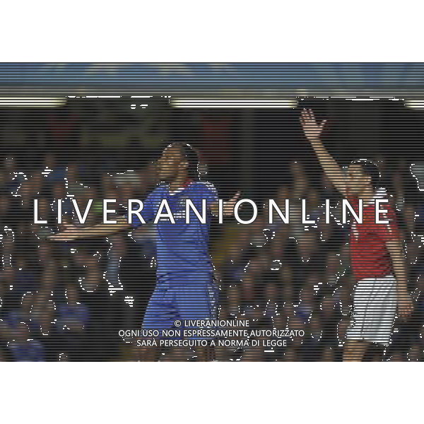 Man U Rio Ferdinand and Didier Drogba gesture during the Champions League quarters final between Chelsea and Manchester United United at Stamford Bridge, London, Great Britain on 06 April 2011. ©PHOTOSHOT/AGENZIA ALDO LIVERANI SAS - ITALY ONLY - EDITORIAL USE ONLY - CHELSEA - MANCHESTER UNITED ANDATA QUARTI DI FINALE DI CHAMPIONS LEAGUE 06/04/2011