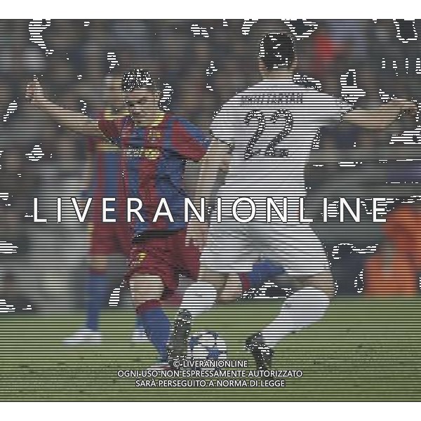Barcelona\'s David Villa during Champions League match on April, 6th 2011. Photo: Cesar Cebolla / ALFAQUI /ALDO LIVERANI CHAMPIONS LEAGUE BARCELLONA - FC Shakhtar Donetsk ANDATA DEI QUARTI DI FINALE - ITALY ONLY - *** Local Caption *** .