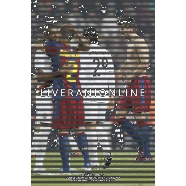 Barcelona\'s Gerard Pique during Champions League match on April, 6th 2011. Photo: Cesar Cebolla / ALFAQUI /ALDO LIVERANI CHAMPIONS LEAGUE BARCELLONA - FC Shakhtar Donetsk ANDATA DEI QUARTI DI FINALE - ITALY ONLY - *** Local Caption *** .