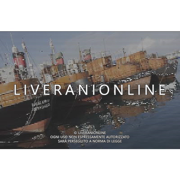 Fishing ships docked in the old harbour of ReykjavÕk, Iceland, 6 April 2011. Recovering from the financial crisis the country will vote on a referendum on 9 April 2011 wether to accept the conditions to pay back the debt of millions to the UK. A previous referendum on 6 March 2010 regarding a previous offer made by the United Kingdom and the Netherlands was defeated, with 93% voting against and less than 2% in favor of agreeing to the terms. Vedute ed immagini dell\' Islanda , con capitale Reykjavik la cui economia  \' saltata \' per colpa della crisi finanziaria che ha colpito l\'intera Europa AG.ALDO LIVERANI SAS ITALY ONLY *** Local Caption *** .