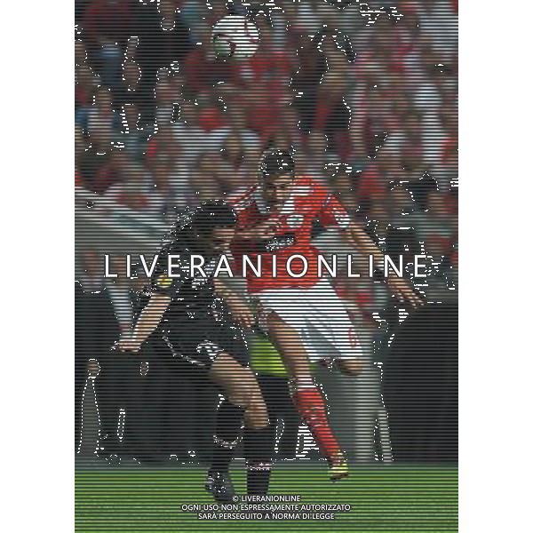 20110407: LISBON, PORTUGAL - SL Benfica vs PSV Eindhoven: UEFA Europa League 2010/2011 - Quarter-Finals, First Leg. In picture: Javi Garcia (Benfica) and Otman Bakkal (PSV Eindhoven). PHOTO: Alvaro Isidoro/CITYFILES AG ALDO LIVERANI ONLY ITALY