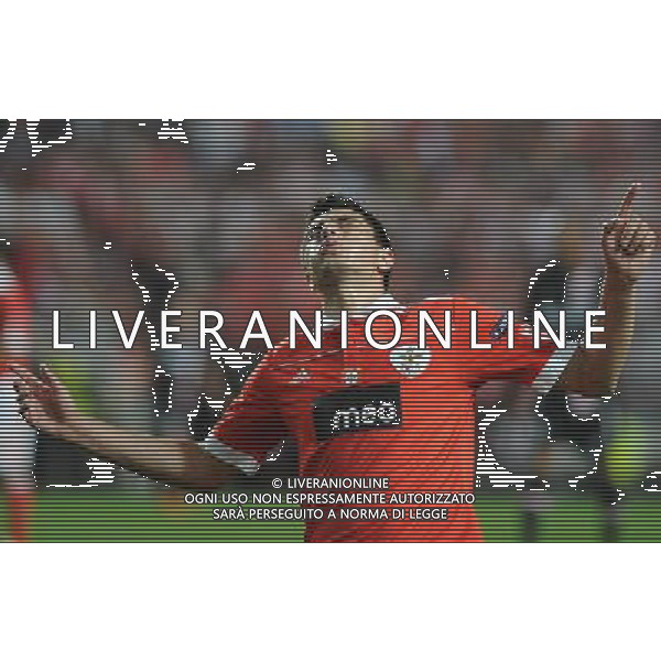 20110407: LISBON, PORTUGAL - SL Benfica vs PSV Eindhoven: UEFA Europa League 2010/2011 - Quarter-Finals, First Leg. In picture: Oscar Cardozo (Benfica). PHOTO: Alvaro Isidoro/CITYFILES AG ALDO LIVERANI ONLY ITALY