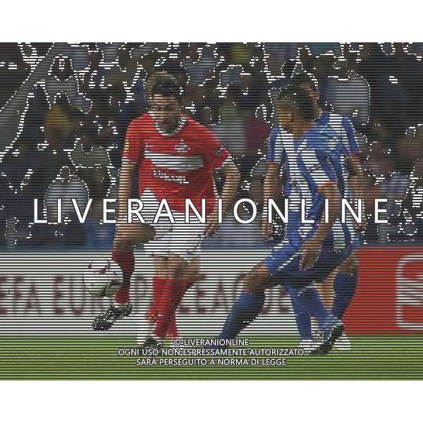 20110407: PORTO, PORTUGAL - FC Porto vs Spartak Moscow: UEFA Europa League 2010/2011 - Quarter-Finals, First Leg. In picture: Ibson (Spartak) and Freddy Guarin (Porto). PHOTO: Manuel Azevedo/CITYFILES AG ALDO LIVERANI ONLY ITALY
