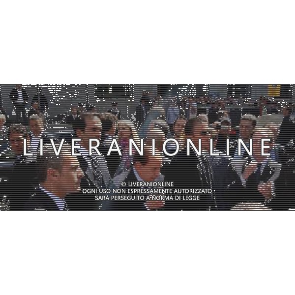 MILANO PALAZZO DI GIUSTIZIA SILVIO BERLUSCONI TIENE UN BREVE COMIZIO DOPO LA SENTENZA PH.FIOCHI_ALDO LIVERANI SAS