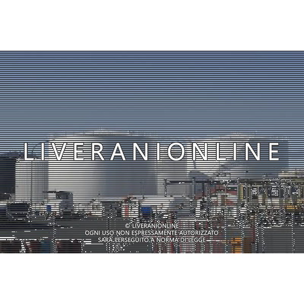 Petrol tanks in Reyjavik Islanda , veduta di edifici bancari e pubblici AG.ALDO LIVERANI SAS ITALY ONLY *** Local Caption *** .