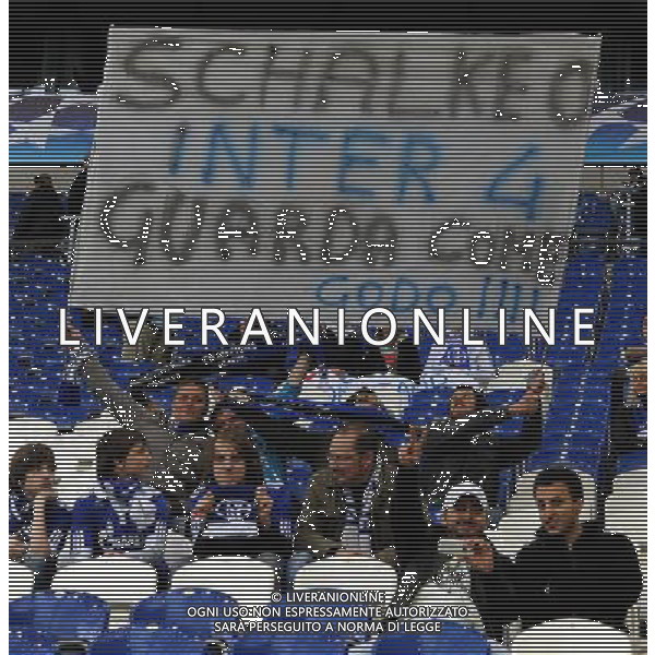 UEFA Champions League 2010/2011 Quarti di Finale Ritorno Gelsenkirchen (Germania) - 13.04.2011 Schalke 04-Inter Nella Foto:tifosi inter /Ph.Vitez-Ag. Aldo Liverani