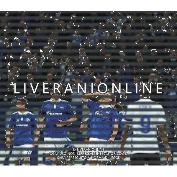 UEFA Champions League 2010/2011 Quarti di Finale Ritorno Gelsenkirchen (Germania) - 13.04.2011 Schalke 04-Inter Nella Foto:howedess esulta /Ph.Vitez-Ag. Aldo Liverani