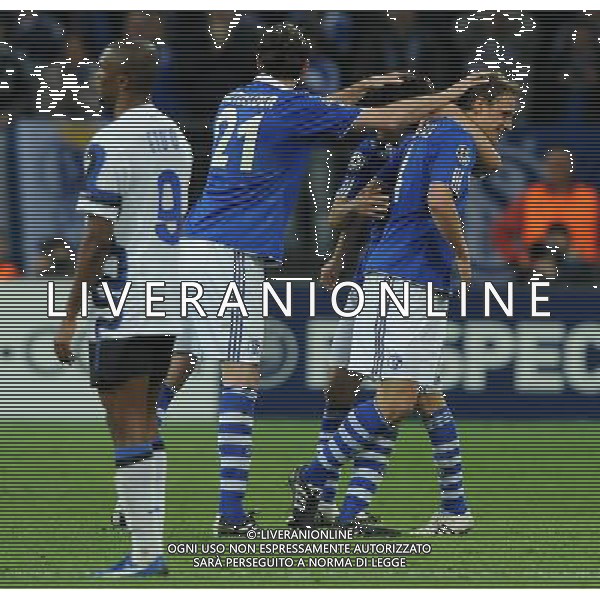 UEFA Champions League 2010/2011 Quarti di Finale Ritorno Gelsenkirchen (Germania) - 13.04.2011 Schalke 04-Inter Nella Foto:howedess esulta /Ph.Vitez-Ag. Aldo Liverani